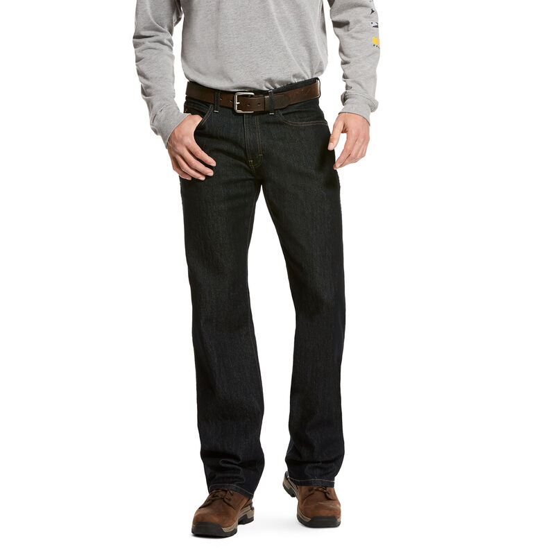 Ariat Jeans Herren - Rebar M4 Relaxed Durastretch Basic Boot Cut Schwarz ( NHVOE-8372 )